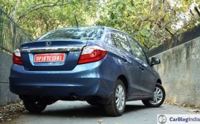 2016 honda amaze review rear angle