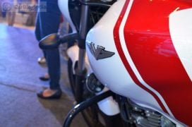 Bajaj v15 photos white red badge