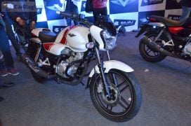 Bajaj v15 photos White red front angle