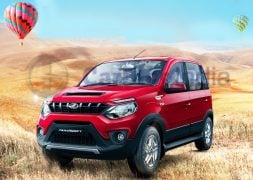 2016 mahindra nuvosport front angle official images red 2