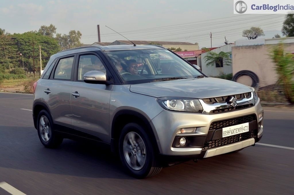 Maruti Vitara Brezza Test Drive Review images front angle motion