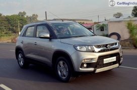 maruti vitara brezza review images front angle motion