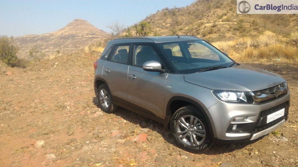 Maruti Vitara Brezza Review Images Front Angle Silver