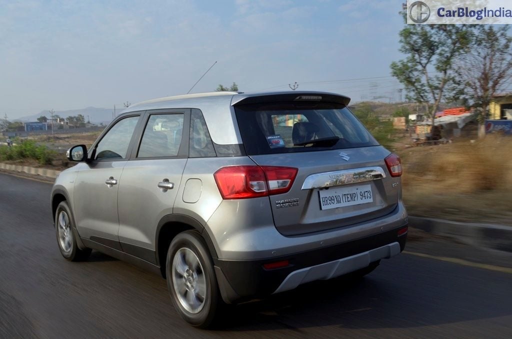 Maruti Vitara Brezza Test Drive Review images rear angle motion