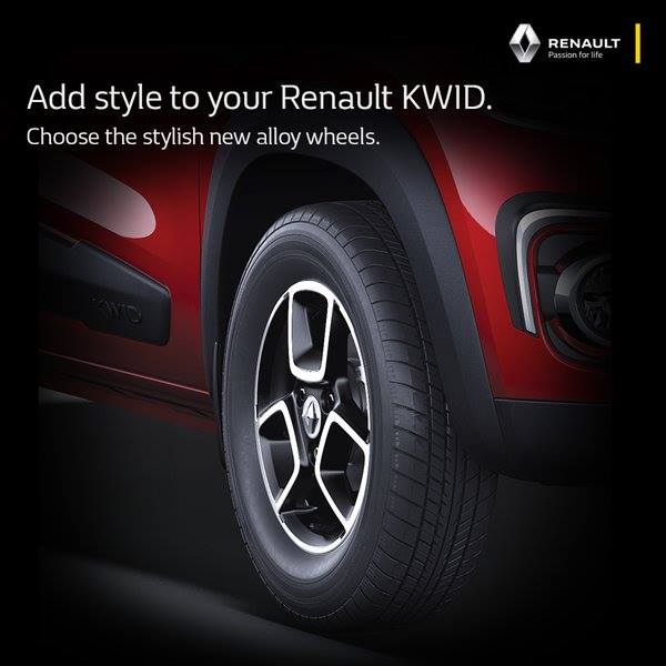 renault kwid alloy wheels CarBlogIndia