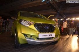 2016 datsun redi go official launch green front angle low