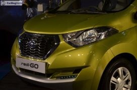 2016 datsun redi go official launch green front close