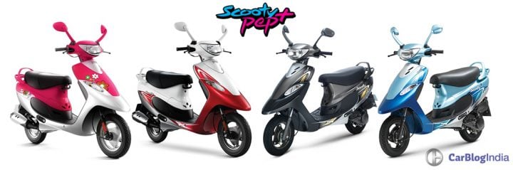 New TVS Scooty Pep Plus 2016 All Colours