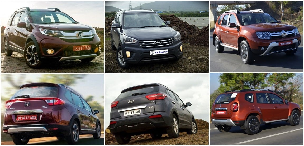 honda brv vs hyundai creta vs renault duster