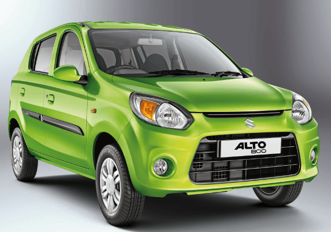 Best Small Cars in India Under 4 Lakhs with Images, Mileage, Specs Maruti Alto 800 Green colour front side view