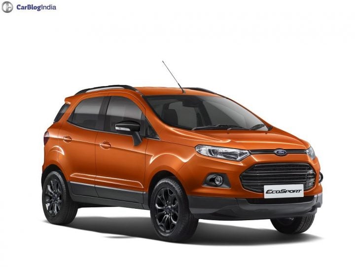 2016 Ford EcoSport Black Edition Orange Front Angle official image