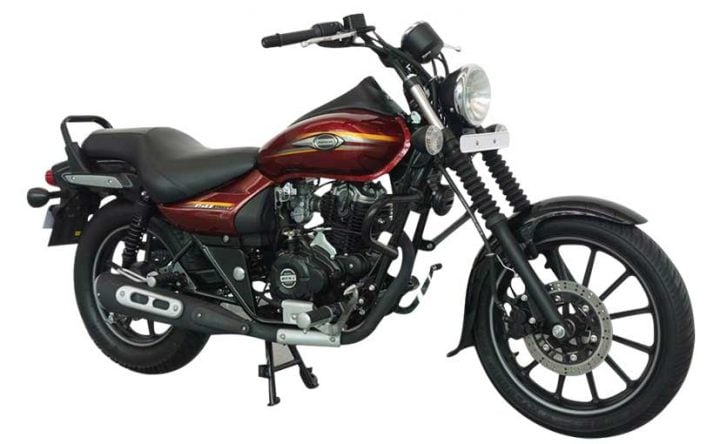 New Model Bajaj Avenger Street 150 cosmic red front three quarters images