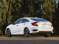 New Honda Civic Diesel India Launch in April 2017 2016 Civic White Rear Angle Image