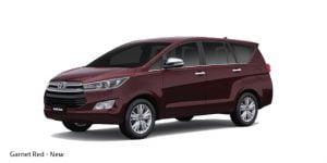 2016 toyota innova india garnet red colour