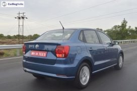 2016 volkswagen ameo test drive review tracking Shots rear angle 2