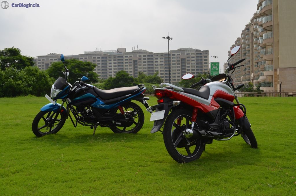 hero splendor ismart 110 test drive review-red-blue-front-angle