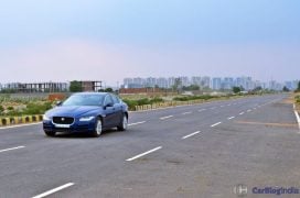 Jaguar xe test drive review action shot 2