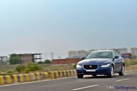 Jaguar xe test drive review action shot 3