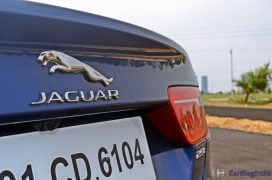 Jaguar xe test drive review badge rear 2