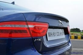 Jaguar xe test drive review badge rear