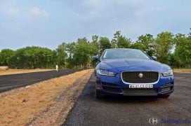 Jaguar xe test drive review front 3