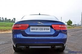 Jaguar xe test drive review rear close