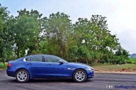 Jaguar xe test drive review side