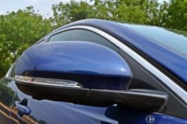 Jaguar xe test drive review side view mirror