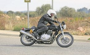 Royal Enfield 750cc Bike Images Side Profile Action Photo