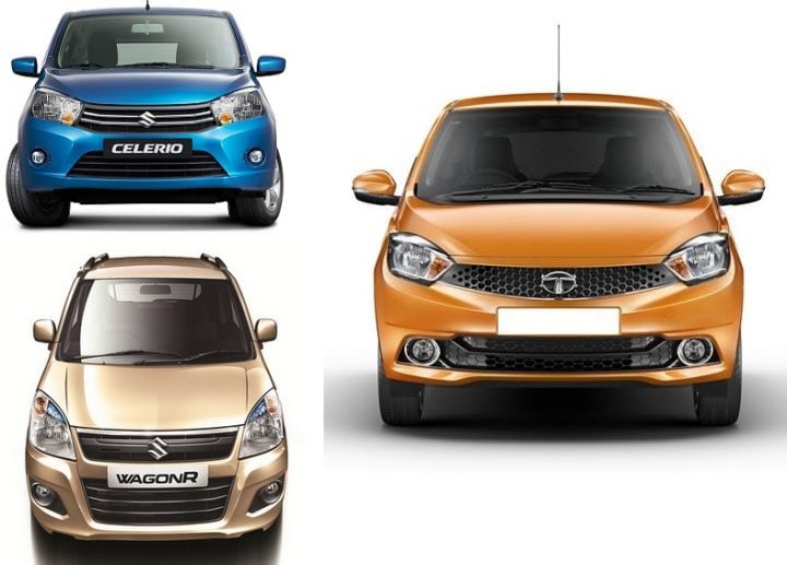 Tata Tiago AMT vs Maruti Celerio AMT vs Wagon R AMT Comparison