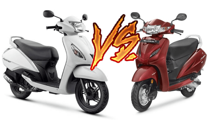 honda activa 4g vs tvs juptier 2017 