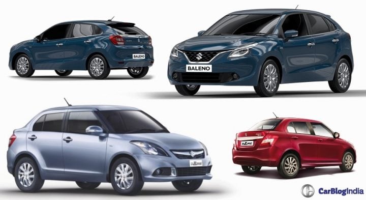 Maruti Baleno vs Dzire Comparison Price, Specs, Features maruti-baleno-vs-dzire