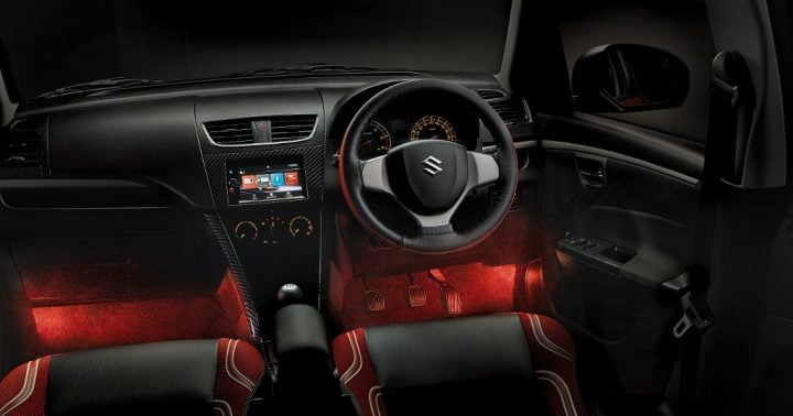 maruti swift deca limited edition images interior dashboard lighting