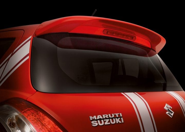 maruti swift deca limited edition images rear spoiler