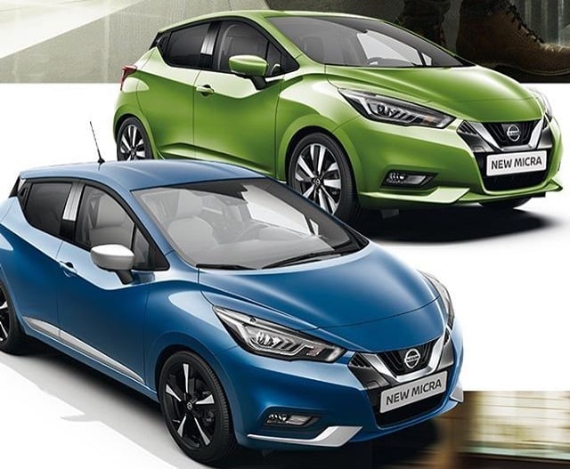 2017 nissan micra blue green colours