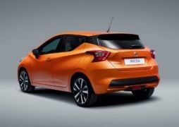 2017 nissan micra official images orange rear angle