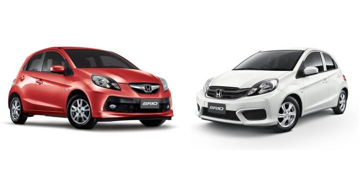 Honda Brio old vs new model- front 