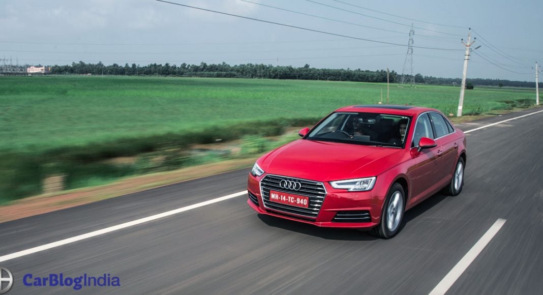 new 2016 audi a4 test drive review india images action front angle
