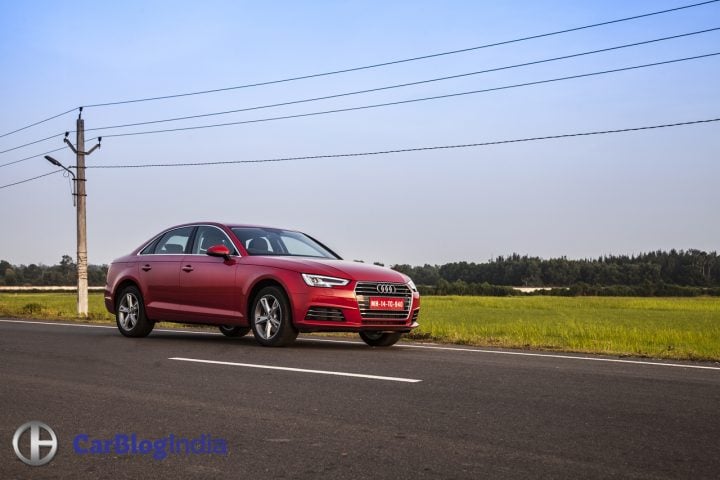 new 2016 audi a4 test drive review india images action front angle