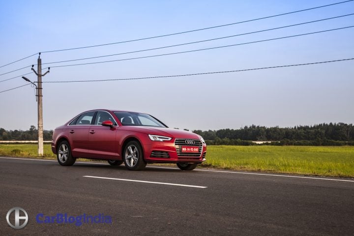 New 2016 Audi A4 Test Drive Review India Images Action Front Angle