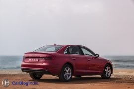 new 2016 audi a4 test drive review india images rear angle