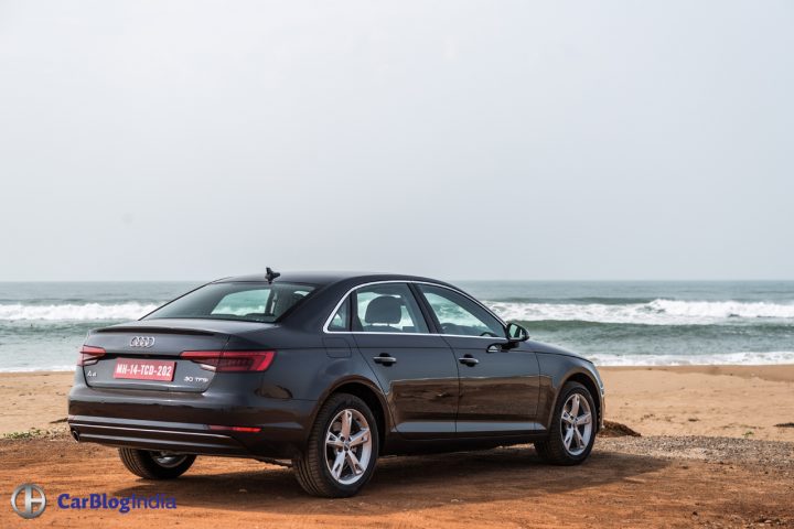 New 2016 Audi A4 Test Drive Review India Images Rear Angle