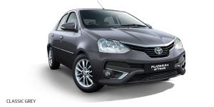 New toyota etios platinum colours classic grey