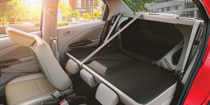 New toyota etios platinum folding rear seat