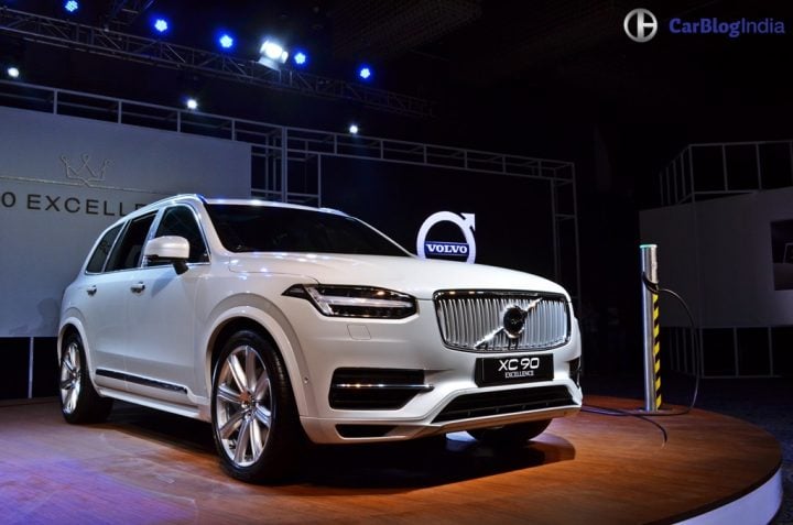 Volvo XC90 T8 Excellence India Price Rs. 1.25 crore, XC90 Hybrid SUV volvo-xc90-t8-india-launch-images-front-angle