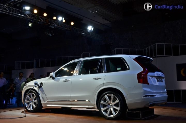 Volvo XC90 T8 Excellence India Price Rs. 1.25 crore, XC90 Hybrid SUV volvo-xc90-t8-india-launch-images-rear-side-angle