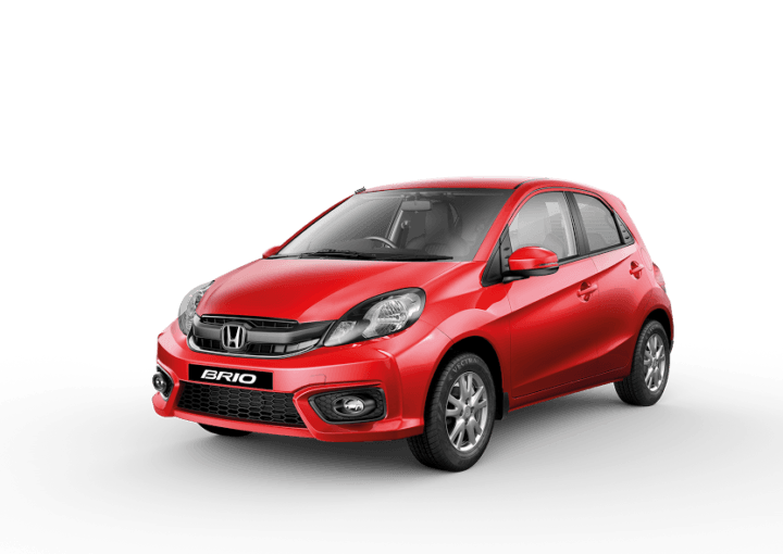 Automatic Hatchback Cars in India Below 7 Lakhs with Price Specs Mileage 2016 honda brio official images india launch red front angle