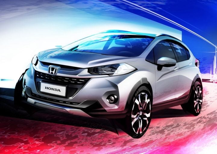 2017 honda wr v jazz based suv design sketch