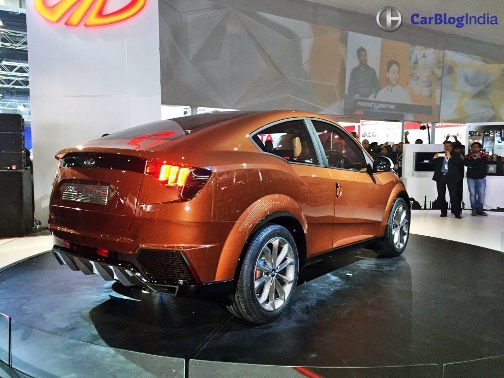 mahindra xuv aero concept rear three quarters auto expo 2016