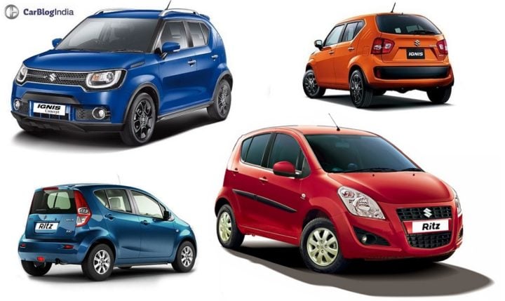 Maruti Ignis vs Ritz Comparison Price, Specs, Features, Design maruti-ignis-vs-ritz